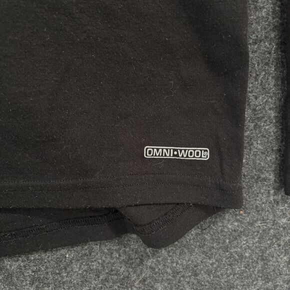 Omni Wool Shirt Men's XL Black Long Sleeve Wool Blend Crewneck Outdoor Basic - Picture 3 of 9